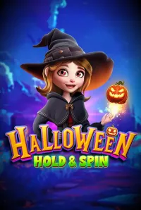 halloween hold spin game logo